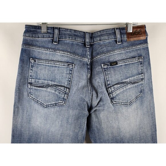 Lee Jeans Mens 34x32 Blue Straight Fit Comfort Stretch Denim NWT - Picture 10 of 12